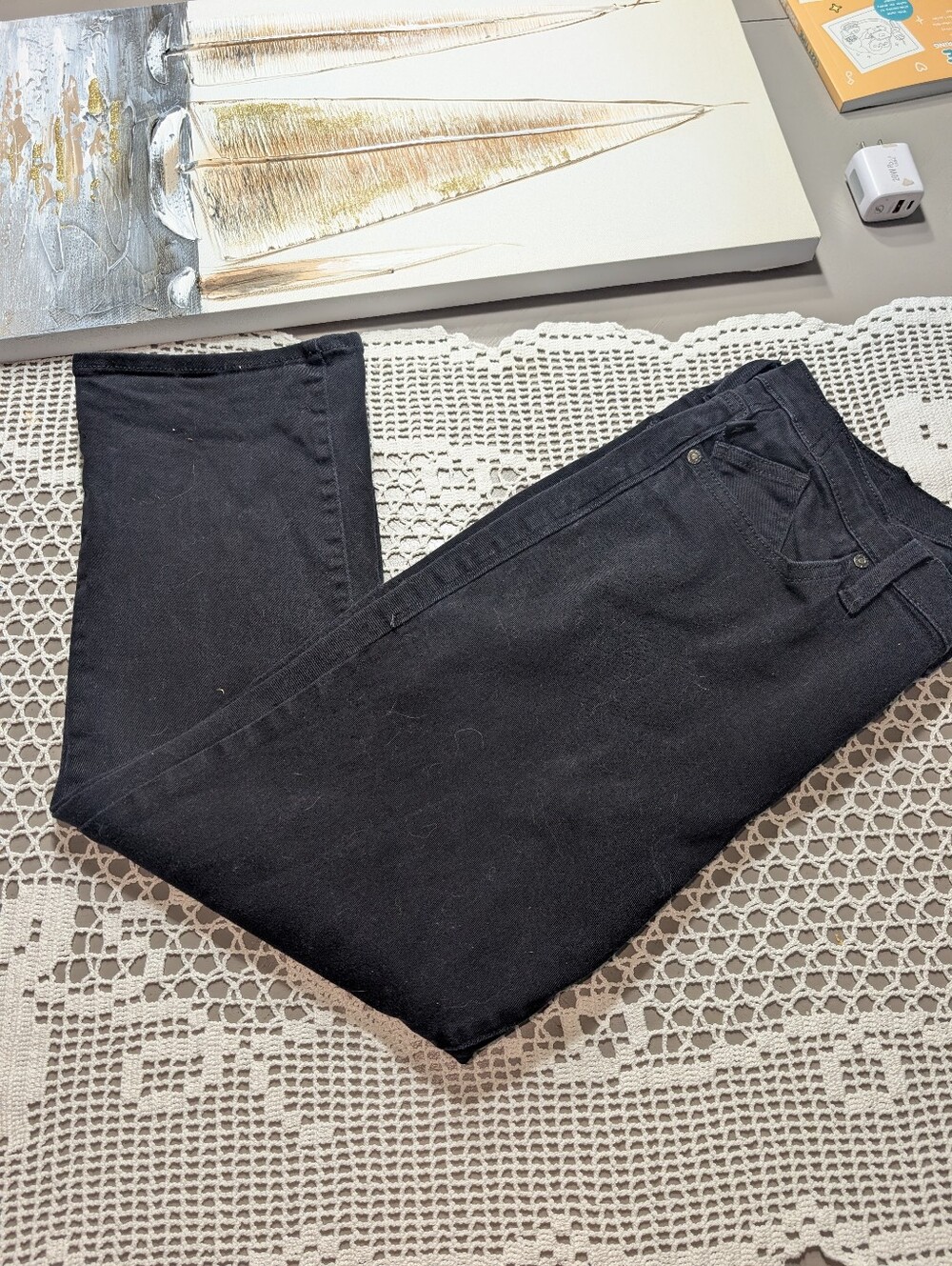 Rock And Republic Black Straight Leg Jeans  - Classic Straight Fit Size 12